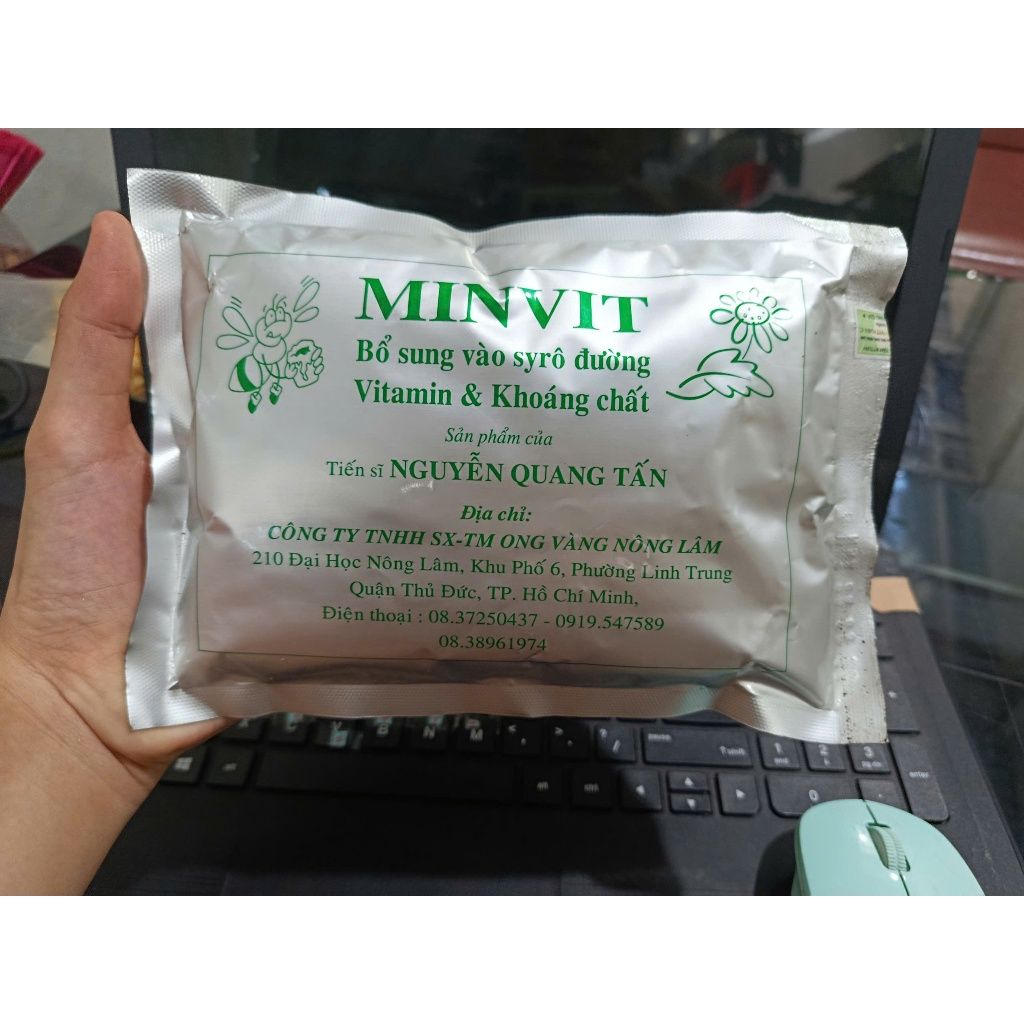 Gói thức ăn bổ sung dinh dưỡng cho ong Minvit